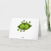ポッド内の可愛い2つのエンドウのパーソナライズ可能 カード (裏面)