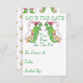 ポッド内の2つの豆は日付を保存 セーブザデート (正面/裏面)