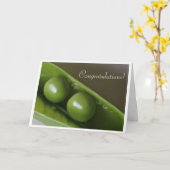 ポッド婚約/結婚カードの豆2枚 カード (黄色い花)