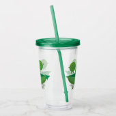 ポッド漫画の中の可愛いジャンプ豆イラストレーション アクリルタンブラー (左)