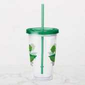 ポッド漫画の中の可愛いジャンプ豆イラストレーション アクリルタンブラー (右)