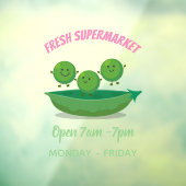 ポッド漫画の中の可愛いジャンプ豆イラストレーション ウィンドウサイン (シート3)