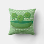 ポッド漫画の中の可愛いジャンプ豆イラストレーション クッション (裏面)