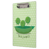 ポッド漫画の中の可愛いジャンプ豆イラストレーション クリップボード (左)