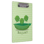 ポッド漫画の中の可愛いジャンプ豆イラストレーション クリップボード (右)