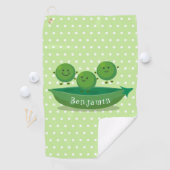 ポッド漫画の中の可愛いジャンプ豆イラストレーション ゴルフタオル (インサイチュ)