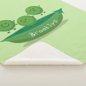 ポッド漫画の中の可愛いジャンプ豆イラストレーション シェルパブランケット (3/4)