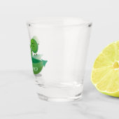 ポッド漫画の中の可愛いジャンプ豆イラストレーション ショットグラス (右)