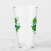 ポッド漫画の中の可愛いジャンプ豆イラストレーション タンブラーグラス (左)