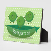 ポッド漫画の中の可愛いジャンプ豆イラストレーション フォトプラーク (側面)