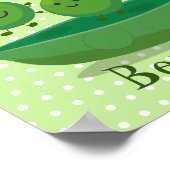 ポッド漫画の中の可愛いジャンプ豆イラストレーション ポスター (角)