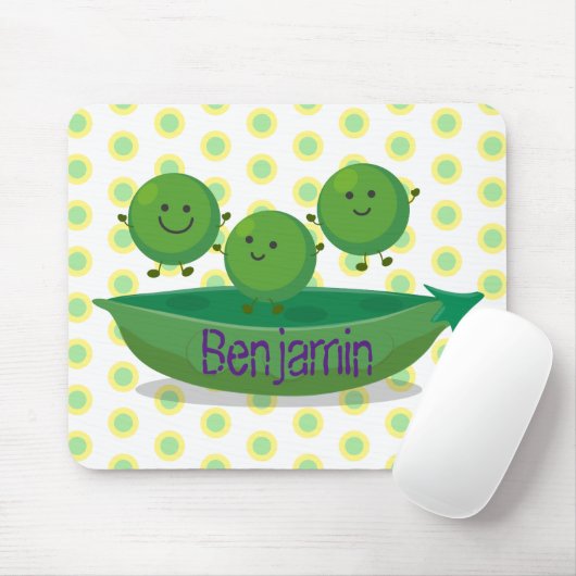 ポッド漫画の中の可愛いジャンプ豆イラストレーション マウスパッド (マウス)