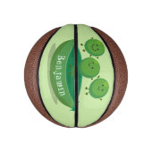 ポッド漫画の中の可愛いジャンプ豆イラストレーション ミニバスケットボール (縦)