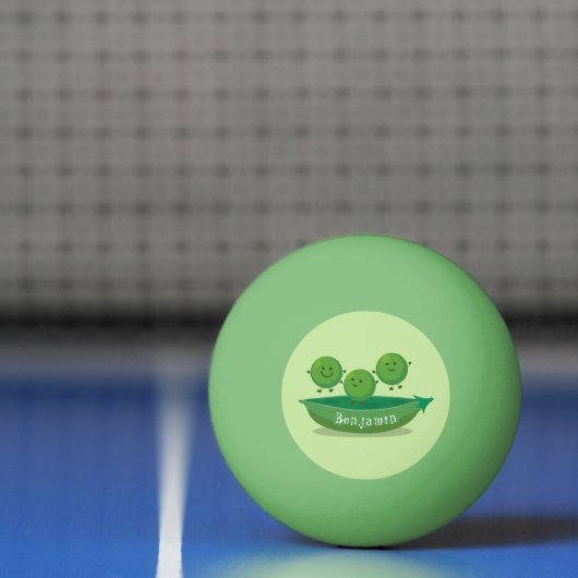 ポッド漫画の中の可愛いジャンプ豆イラストレーション 卓球ボール (ネット)