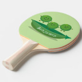 ポッド漫画の中の可愛いジャンプ豆イラストレーション 卓球ラケット (正面アングル)