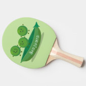 ポッド漫画の中の可愛いジャンプ豆イラストレーション 卓球ラケット (横)