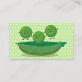 ポッド漫画の中の可愛いジャンプ豆イラストレーション 名刺 (裏面)