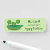 ポッド漫画の中の可愛いジャンプ豆イラストレーション 名札 (インサイチュ)