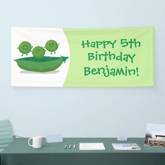 ポッド漫画の中の可愛いジャンプ豆イラストレーション 横断幕 (トレードショー)