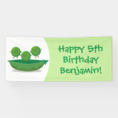 ポッド漫画の中の可愛いジャンプ豆イラストレーション 横断幕 (横)