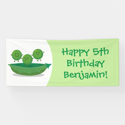 ポッド漫画の中の可愛いジャンプ豆イラストレーション 横断幕 (横)