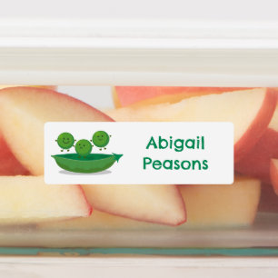 ポッド漫画の可愛いジャンプパーソナライズされた豆 ラベル