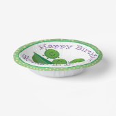 ポッド漫画の可愛い緑のエンドウのイラストレーション ペーパーボウル (傾斜あり)