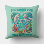 「ポッド甘いポッド」ホエールファミリーのカスタマイズ クッション (裏面)