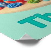 「ポッド甘いポッド」ホエールファミリーのカスタマイズ ポスター (角)