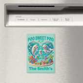 「ポッド甘いポッド」ホエールファミリーのカスタマイズ マグネット (インサイチュ (食洗機))