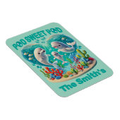 「ポッド甘いポッド」ホエールファミリーのカスタマイズ マグネット (右側)