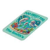 「ポッド甘いポッド」ホエールファミリーのカスタマイズ マグネット (左側)