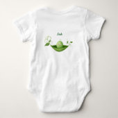 ポッド・ツインズの2匹のエンドウ豆 ベビーボディスーツ (裏面)