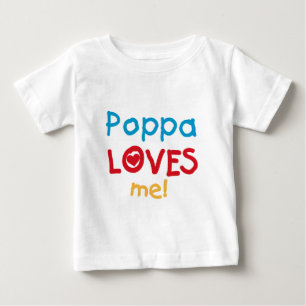 ポッパはTシャツとギフトが大好き ベビーTシャツ