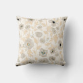 ポッパイズイエローグレーブルーウォーター色フローラ クッション (裏面)