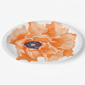 ポッパイズウォーターカラーフラワーズ紙プレート ペーパープレート (アングル)