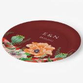 ポッパイズウォーターカラーフラワーズ紙プレート ペーパープレート (アングル)