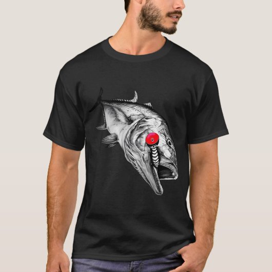 ポッパーで釣るロウニンアジ Tシャツ (正面)