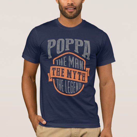 ポッパ。神話。パパTシャツ Tシャツ (正面)