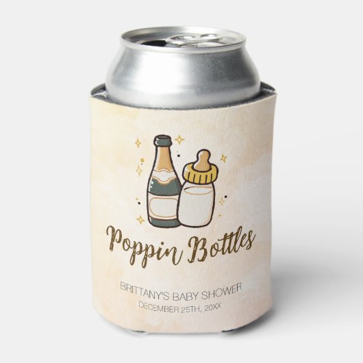 ポッピングボトルモダンコードカップルのシャワークール 缶クーラー (缶正面)