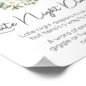 ポッピンベビーボトルベビーシャワー深夜おむつ ポスター (角)