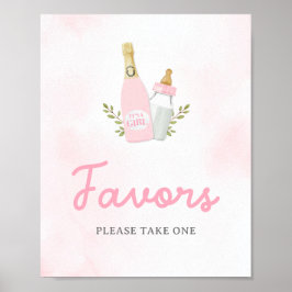 ポッピンボトルガールベビーシャワー好意サイン ポスター