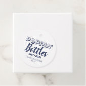 ポッピンボトルネイビーブルーベビーシャワーメッセージカード フェイバータグ (インサイチュ)