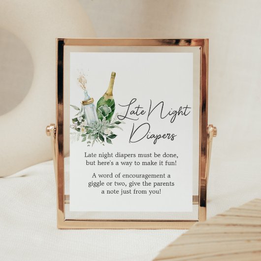 ポッピンボトルベビーシャワー深夜おむつ ポスター