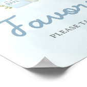 ポッピンボトル少年の赤ちゃんシャワー好意サイン ポスター (角)