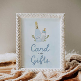 ポッピンボトル男の子のシャワーカードとギフト ポスター