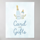 ポッピンボトル男の子のシャワーカードとギフト ポスター (正面)