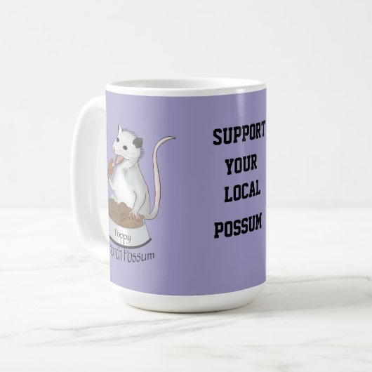 ポッピーザポーチポッサムコーヒーマグパープル コーヒーマグカップ (正面左)