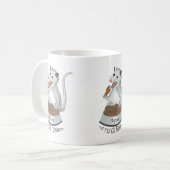 ポッピーザポーチポッサムコーヒーマグ、白 コーヒーマグカップ (正面左)