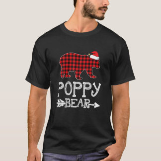 ポッピーベアークリスマスパジャマレッドプリドバッファローファミ Tシャツ